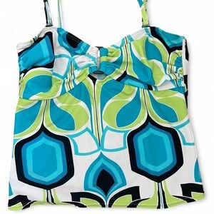 Graphic Blue and Green Y2K Camisole